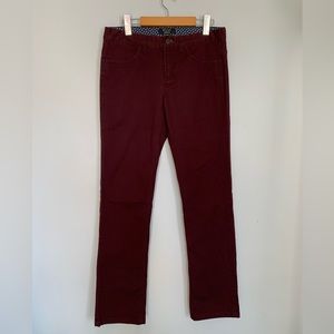 RW&CO. Burgundy Straight Fit Pants 28w/32l